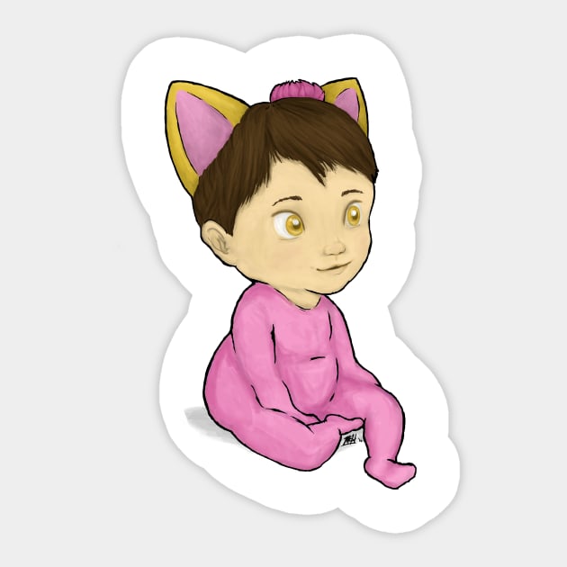 Baby Koshka Sticker by pixiemethod